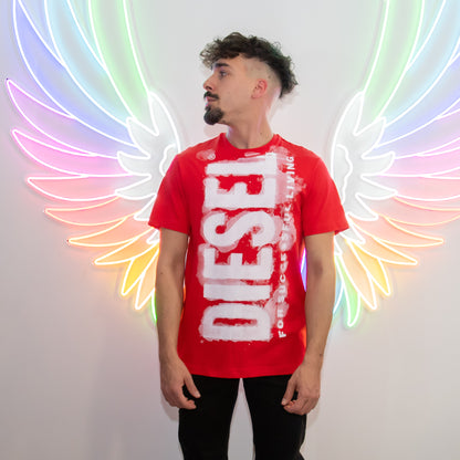 t shirt diesel Rossa