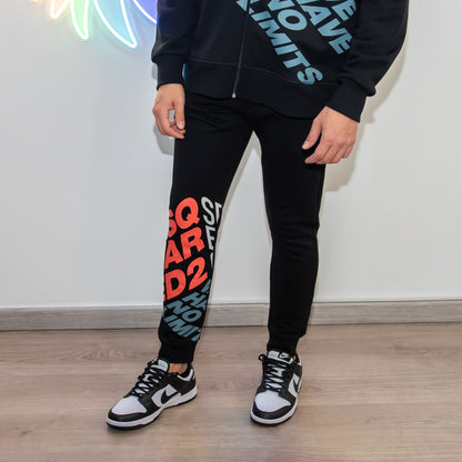 Tuta Dsquared2 nera e arancione